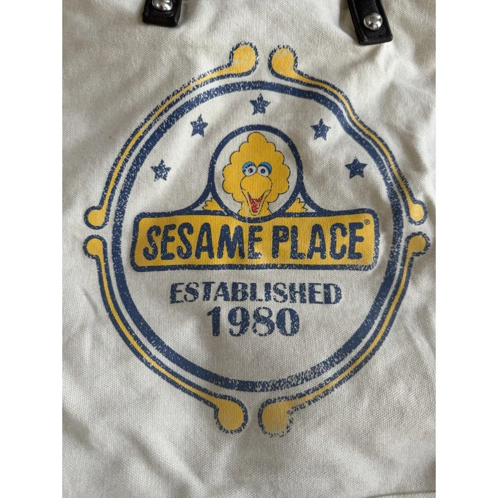 Sesame Place Theme Park Langhorne PA Canvas Tote Bag Souvenir Travel Big Bird